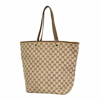 Gucci Brown Canvas Tote Bag (Pre-Owned)