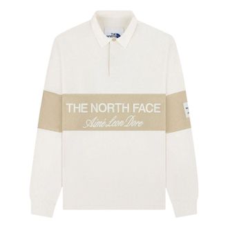 The North Face The North Face x Aim&eacute; Leon Dore Script Logo Rugby Long-Sleeve T-Shirt Pristine Safari FW25CT002-PRIS
