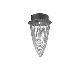 Netlighting Camilla Ceiling Round 1 Light Polished Chrome Crystal in Grey