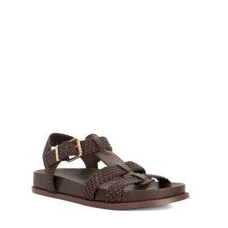 Dune London Womens Ladies Looking - Woven Open Toe Sandals - Brown - Size UK 6