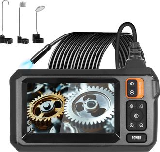 OEM C&aacute;mara Endosc&oacute;pica Industrial Con Cable Flexible De 10 M, Hd 1080p, 8 Mm, Resistente Al Agua Ip67, Con Pantalla Ips De 4,3, 8 Luces Led, No Requiere I