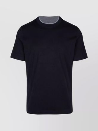 Brunello Cucinelli cotton double layer crew neck t-shirt