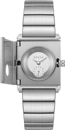 Breda Pulse Locket Tank Bracelet Watch, 26mm x 30mm in Silver at Nordstrom