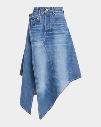 J.W.Anderson Drop Front Asymmetric Denim Skirt