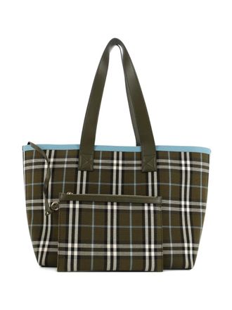 Burberry London Check Canvas Medium tote bag - Groen
