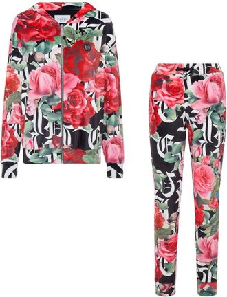 Philipp Plein Jogging Trainingspak: Hoodie & Broek Dark Romance - Dames - Jumpsuits - Veelkleurig - XS - Polyester - Jumpsuits & Playsuits