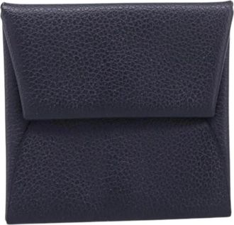 Herm&egrave;s Pre-owned Leather Wallet - Dames - Vintage Accessoires - Blauw - ONE Size - Leer - Vintage