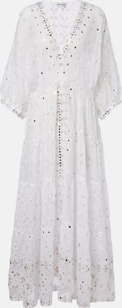 Juliet Dunn Embellished cotton maxi dress