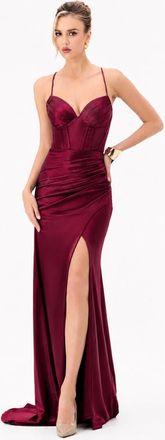 Bariano Josz Corset Maxi in Chocolate at Nordstrom, Size 10