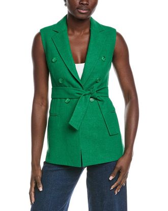 Akris Georgia Linen & Wool-Blend Waistcoat