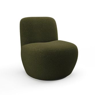 Sia Home Sill&oacute;n giratorio de sal&oacute;n tejido rizo caqui