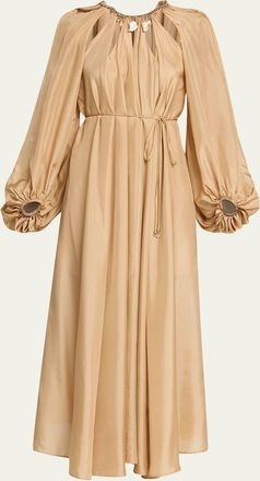 Zimmermann Mahon Silk Chain Maxi Dress