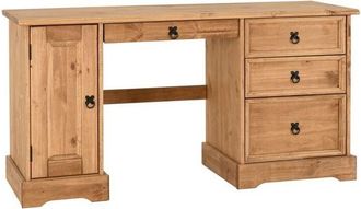 Seconique Seconique - Corona Computer Desk - L48.5 x W145.5 x H75 cm - Distressed Waxed Pine