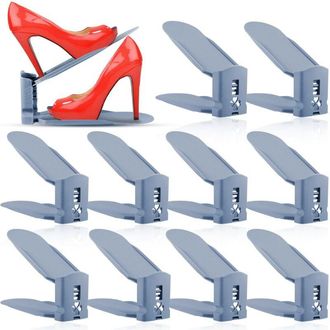 OEM 10 Piezas De Zapatero Ajustable, Soporte Para Zapatos, Apilable, Organizador De Zapatos, Ahorro De Espacio, Material Pp Duradero Y De F&aacute;cil Cuidado. (