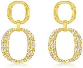 Suzy Levian Pavé Cubic Zirconia Drop Earrings in Yellow at Nordstrom Rack