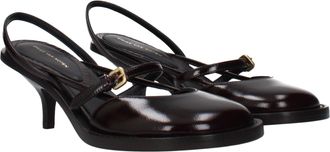 Dries Van Noten Womens Brown Leather Platform Sandals