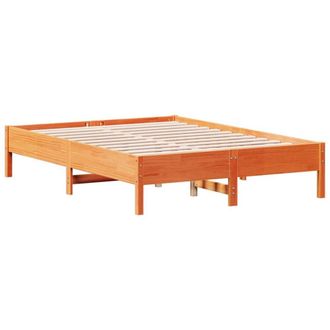 Berkfield Home Bed Frame Frame Wax Brown 120x190 cm Small Double Solid Wood Pine