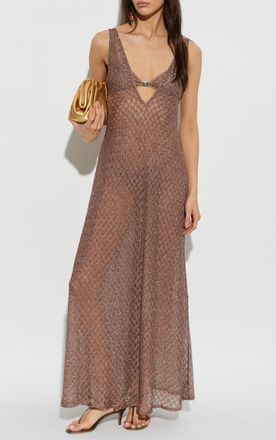 Missoni Beach Dress With Lurex Thread, Womens, Brown