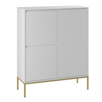Petits Meubles Buf&eacute; alto 3 puertas paneles de melamina y mdf blanco
