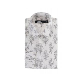 Karl Lagerfeld Heren, Overhemden, Wit, Maat: 3XL Katoen