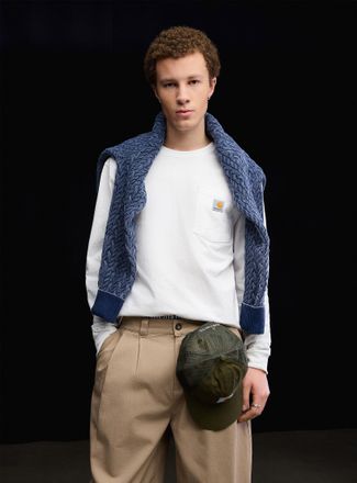 Carhartt Work in Progress Mens Logo pocket long-sleeve T-shirt