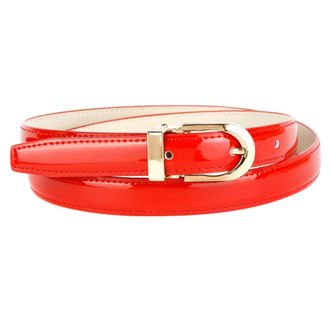 Anthoni Crown Lederg&uuml;rtel ANTHONI CROWN, Damen, Gr. 70, rot, Leder, unifarben, G&uuml;rtel Lederg&uuml;rtel, Eleganter Lacklederg&uuml;rtel