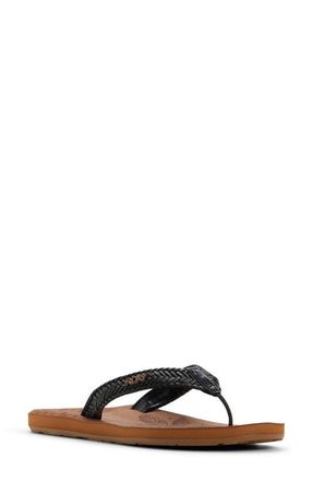 Roxy Lili III Flip Flop in Black at Nordstrom, Size 10