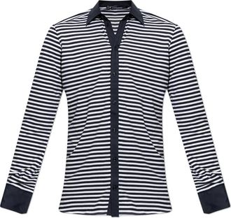 Dolce & Gabbana Shirt met streepjespatroon - Heren - Casual Overhemden - Blauw - 2XL - Katoen - Overhemden