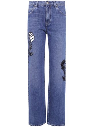 Blumarine Jeans Embroidered Denim