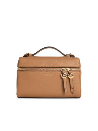 Tory Burch Tory Burch Romy Slim Mini-Tasche mit beigem Lear-Griff oben