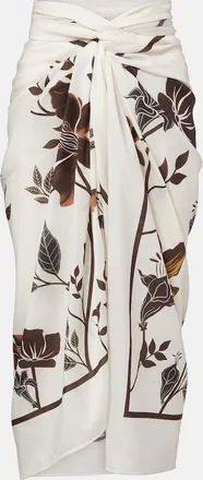 Agua Bendita Lavanda cotton and silk beach cover-up