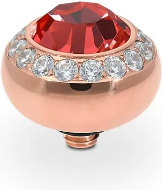 Qudo Womens Tondo Deluxe 10Mm Jewelry Topper In Papparadscha / Rose Gold