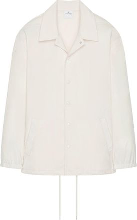 Courr&egrave;ges Beige Logo Lettering Drawstring Hem Jacket