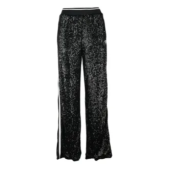 Guess Straight Trousers, female, Black, Size: M Tuta Total Strass Straight Trousers