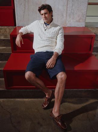 Le 31 Mens Cotton-linen Bermuda Shorts Inseam: 9