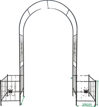 OEM Enrejado Para Plantas Trepadoras, De Metal Resistente, Para Uso Exterior, Negro, 79,5 X 19,7 X 85,8