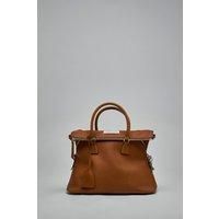 Maison Margiela Structured Leather Shoulder Bag With Detachable Strap