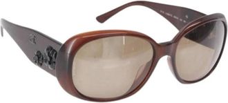 Chanel Pre-owned Accessories, female, Brown, Size: ONE SIZE Pre-owned Plastic sunglasses