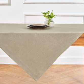 Solino Home Linen Table Throw - Fete, 52 x 52, 52 x 52 in Vintage Khaki at Nordstrom, Size Medium