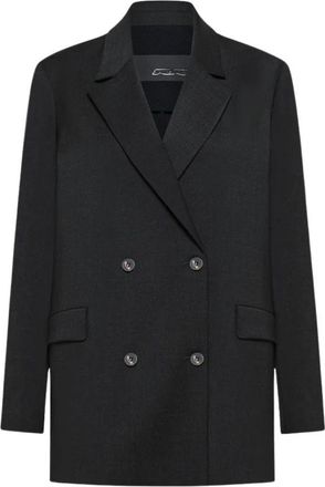 Roberto Ricci Design Terzitel Double-Breasted Jacket - Dames - Blazers - Zwart - XS - Wol - Jassen