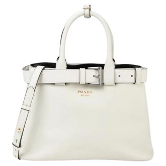 Prada Pre-owned Vintage Tote Bag - Dames - Pre-owned - Wit - Maat: ONE Size Leer