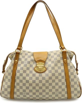 Louis Vuitton Ivory Damier Azur Canvas Pvc Coated Canvas Shoulder Bag Tote Bag (Pre-Owned)
