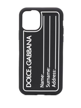 Dolce & Gabbana tag-style iPhone 11 Pro case - men - Rubber - One Size - Black