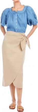 Fifteen Twenty Penelope Wrap Skirt In Stone