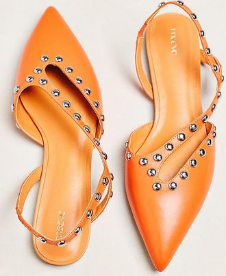 Maeve Studded Cutout Slingback Flats