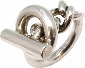 Herm&egrave;s Silver 925 Band Ring (Pre-Owned)