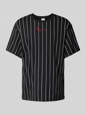 Karl Kani T-Shirt mit Label-Stitching in Black, Größe L