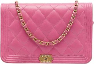 Chanel Pre-owned Boy Wallet on Chain - - Pre-owned - Donna - Rosa - ONE SIZE