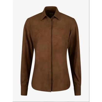 Stenstr&ouml;ms Elegante Sofia Shirt - Heren - Casual Overhemden - Bruin - S - Katoen - Overhemden