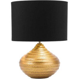 Beliani Table Lamp KUBAN Ceramic Gold